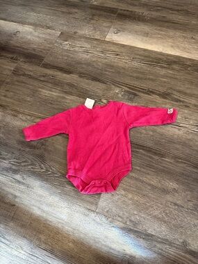 Disney Bright Pink Long-Sleeve Baby One-Piece